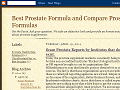 Best Prostate Formula and Compare Prostate Formulas